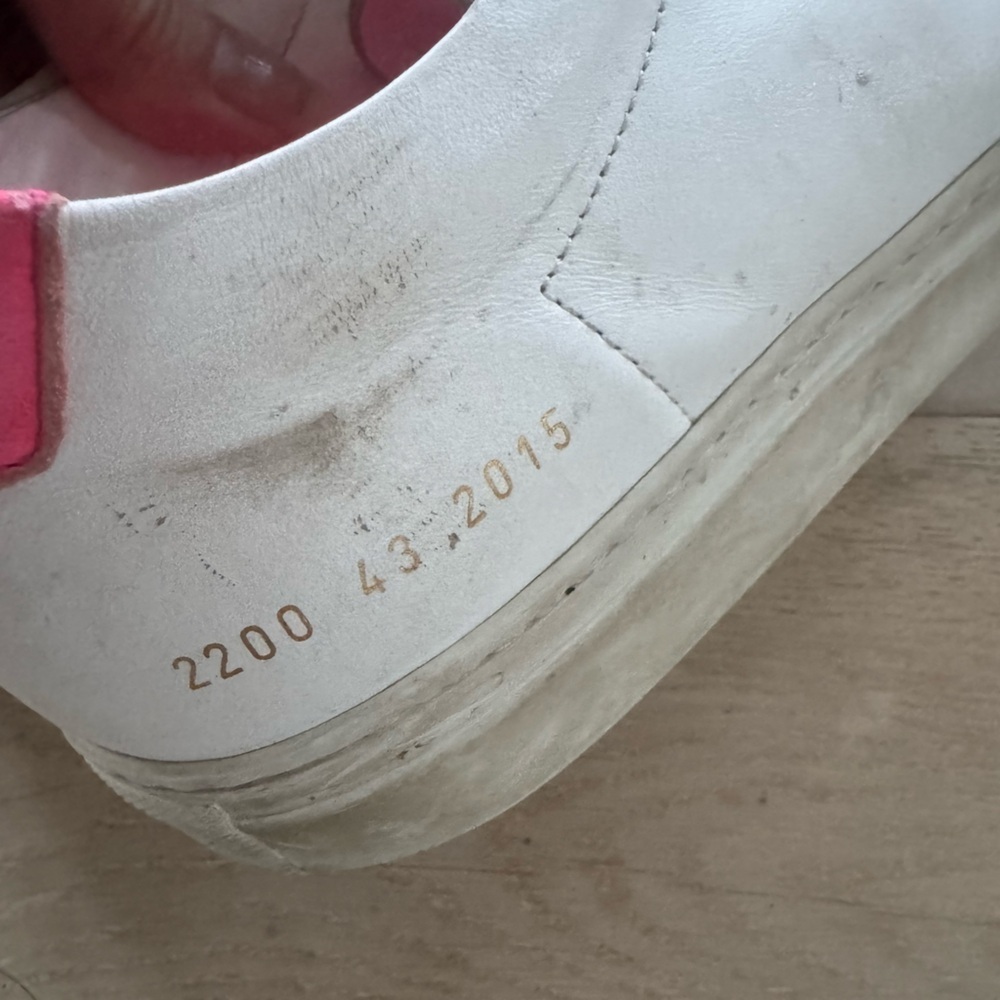 COMMON PROJECTS Retro Low Top Sneaker White/Pink 43 - Picture 6 of 7